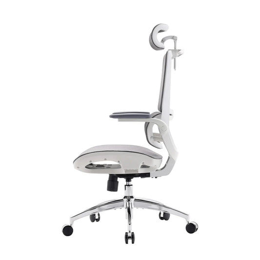 Scaun Ergonomic SIHOO M59AS – Dual Section Backrest, 3D Flip Up Armrests, Headrest Dublă Articulație, Mesh Premium , Gri