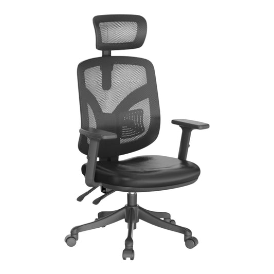 Scaun Ergonomic SIHOO M56 V1 - Ultra Wide Adaptive Lumbar Support, 3D Headrest & Armrests, Mesh Respirabil , Negru