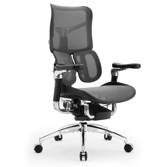 Scaun Ergonomic Premium SIHOO Doro S300 Anti Gravity Recline, Dual Dynamic Lumbar Support, Mesh Italian Velvet , Negru