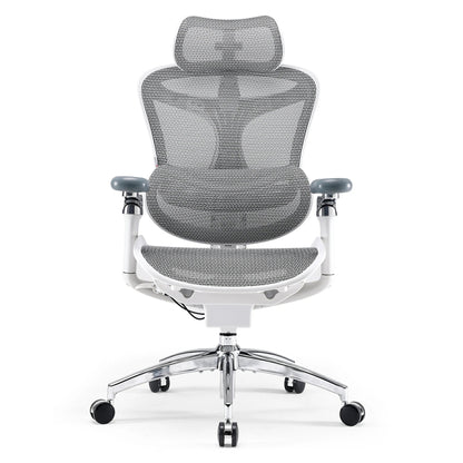 Scaun Ergonomic SIHOO Doro C300 Pro – Dynamic Lumbar Support, Seat Depth Adjustment, 6D Brațe Reglabile – Mesh Respirațional – Suport Postural Premium , Alb