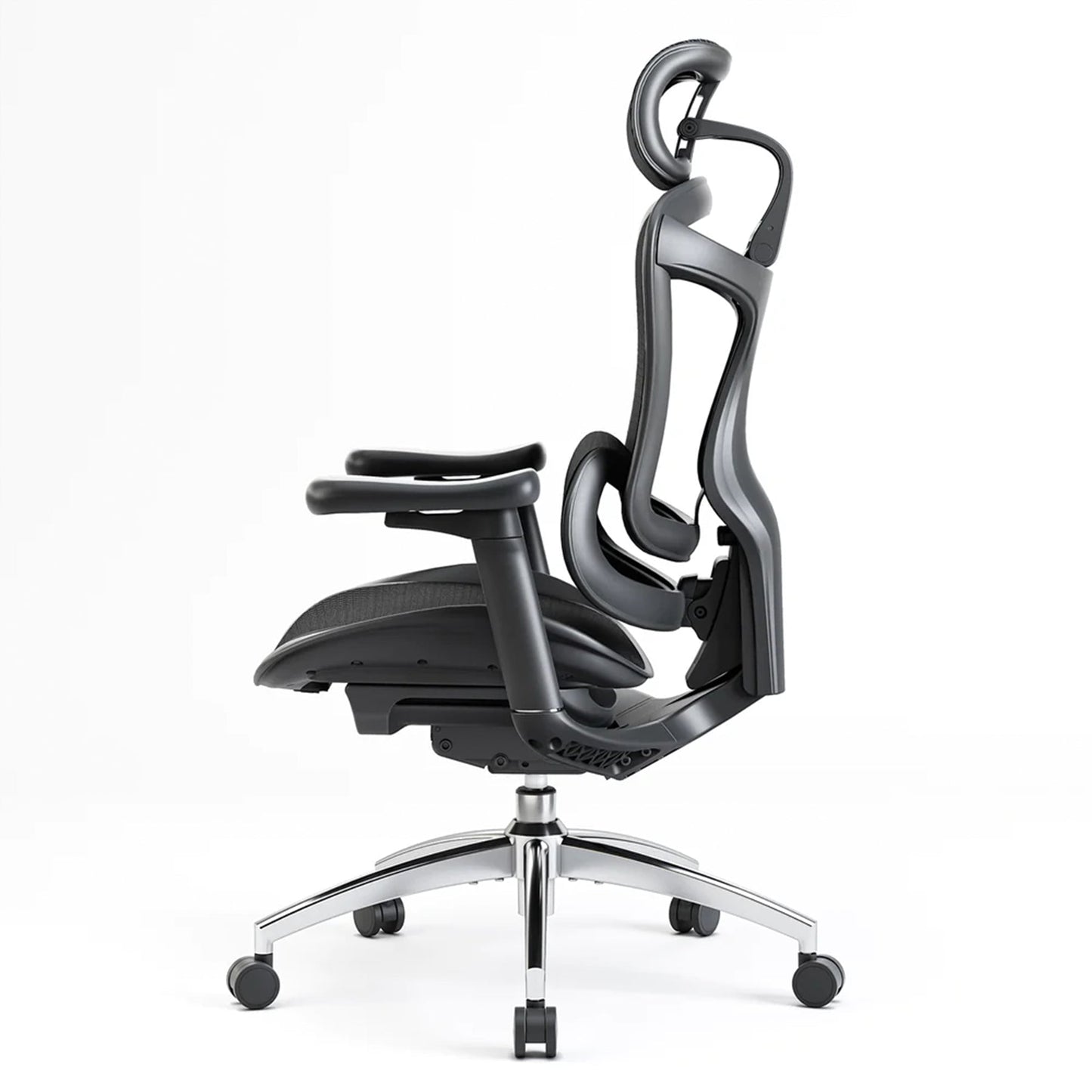 Scaun Ergonomic SIHOO Doro C300 - Self-Adaptive Lumbar Support – Waterfall Seat – 4D Brațe Reglabile – Recline Fluid pentru Productivitate , Negru