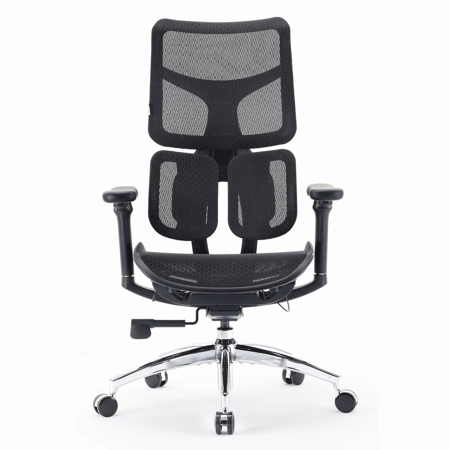 Scaun Ergonomic SIHOO Doro S100 –  Dual Dynamic Lumbar Support – Mesh Respirațional – Backrest Reglabil – 4D Armrests – Recline 135° , Negru