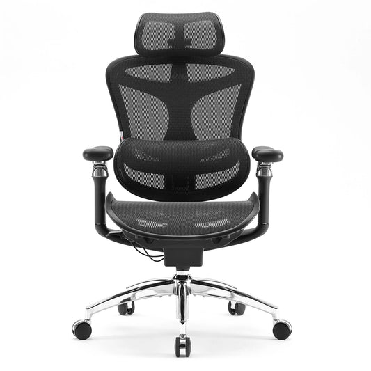 Scaun Ergonomic SIHOO Doro C300 Pro – Dynamic Lumbar Support, Seat Depth Adjustment, 6D Brațe Reglabile – Mesh Respirațional – Suport Postural Premium , Negru