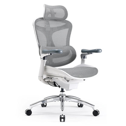 Scaun Ergonomic SIHOO Doro C300 Pro – Dynamic Lumbar Support, Seat Depth Adjustment, 6D Brațe Reglabile – Mesh Respirațional – Suport Postural Premium , Alb