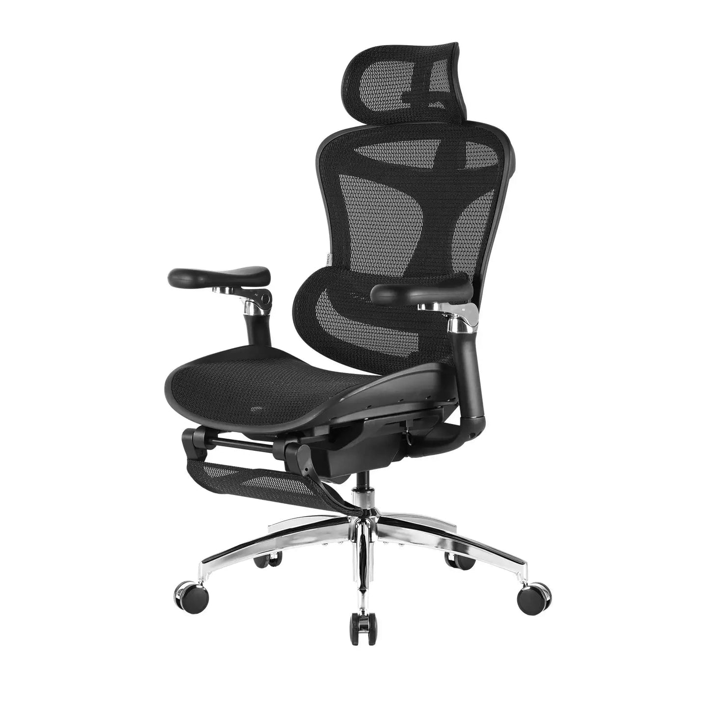 Scaun Ergonomic SIHOO Doro C300 - Self-Adaptive Lumbar Support – Waterfall Seat – 4D Brațe Reglabile – Recline Fluid pentru Productivitate , Cu Suport De Picioare , Negru