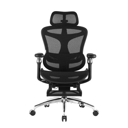 Scaun Ergonomic SIHOO Doro C300 Pro – Dynamic Lumbar Support, Seat Depth Adjustment, 6D Brațe Reglabile – Mesh Respirațional – Suport Postural Premium  - Cu suport de picioare , Negru