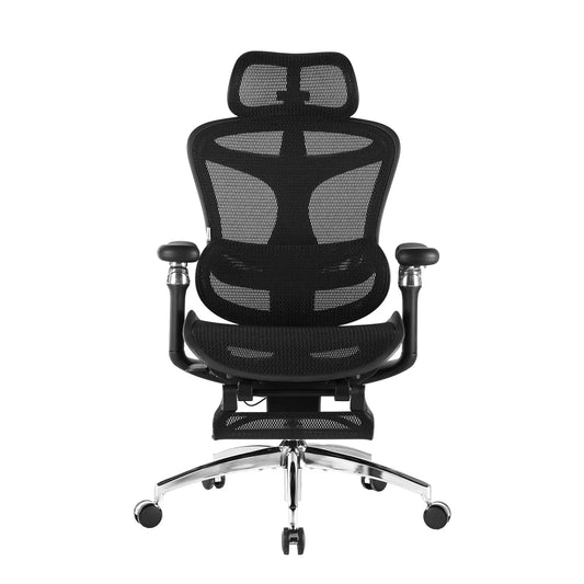 Scaun Ergonomic SIHOO Doro C300 Pro – Dynamic Lumbar Support, Seat Depth Adjustment, 6D Brațe Reglabile – Mesh Respirațional – Suport Postural Premium  - Cu suport de picioare , Negru