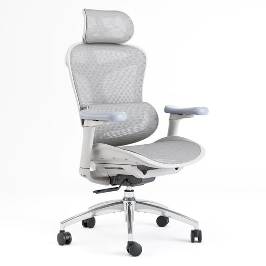 Scaun Ergonomic SIHOO Doro C300 - Self-Adaptive Lumbar Support – Waterfall Seat – 4D Brațe Reglabile – Recline Fluid pentru Productivitate , Alb