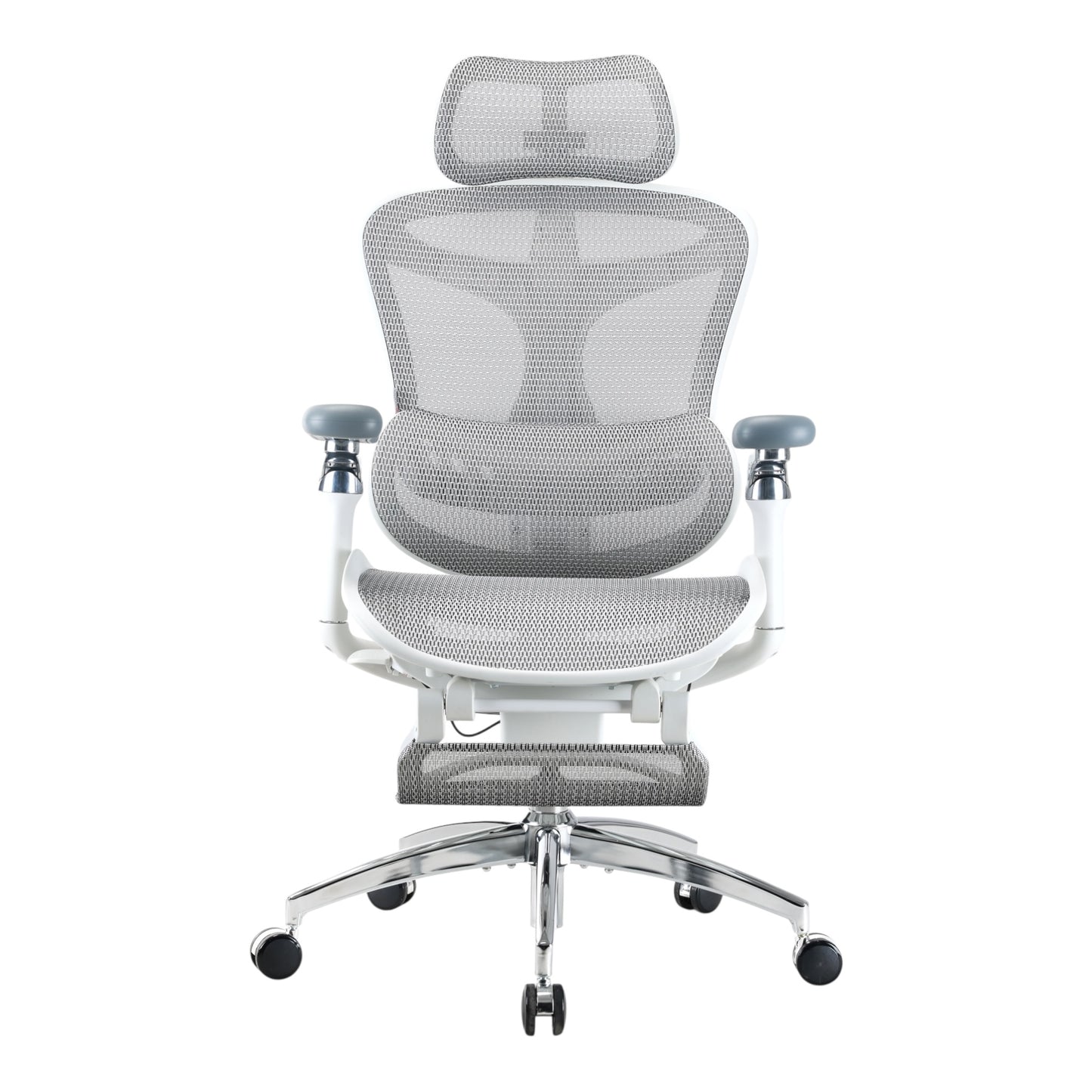 Scaun Ergonomic SIHOO Doro C300 Pro – Dynamic Lumbar Support, Seat Depth Adjustment, 6D Brațe Reglabile – Mesh Respirațional – Suport Postural Premium  - Cu suport de picioare , Alb