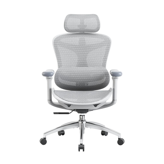Scaun Ergonomic SIHOO Doro C300 - Self-Adaptive Lumbar Support – Waterfall Seat – 4D Brațe Reglabile – Recline Fluid pentru Productivitate , Alb