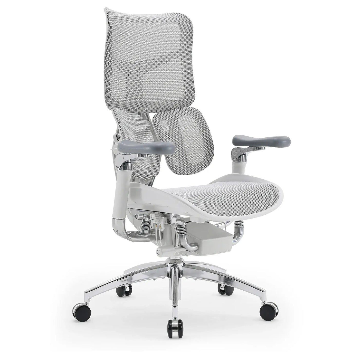 Scaun Ergonomic Premium SIHOO Doro S300  Anti Gravity Recline, Dual Dynamic Lumbar Support, Mesh Italian Velvet , Alb