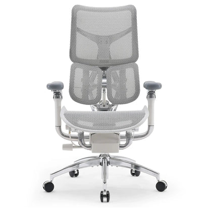 Scaun Ergonomic Premium SIHOO Doro S300  Anti Gravity Recline, Dual Dynamic Lumbar Support, Mesh Italian Velvet , Alb