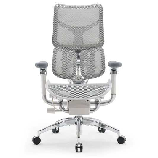 Scaun Ergonomic Premium SIHOO Doro S300  Anti Gravity Recline, Dual Dynamic Lumbar Support, Mesh Italian Velvet , Alb