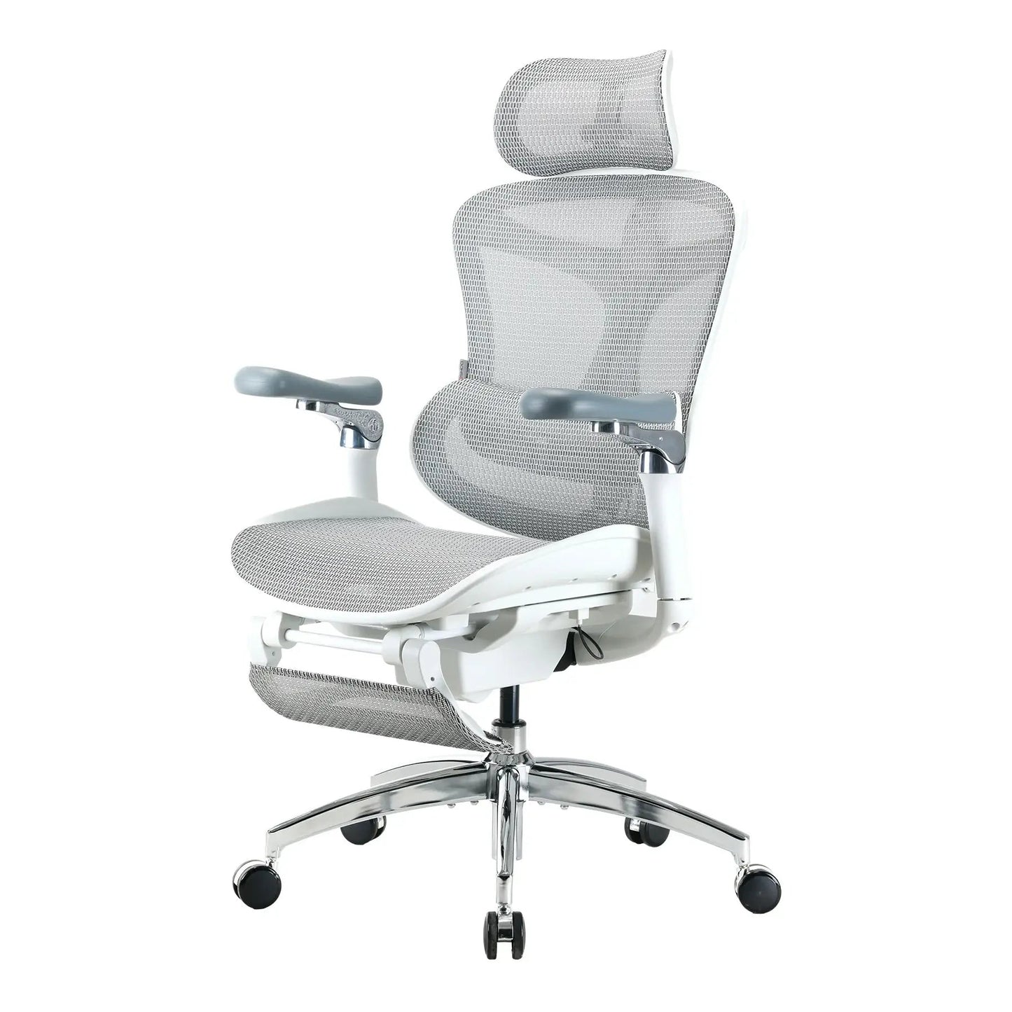Scaun Ergonomic SIHOO Doro C300 - Self-Adaptive Lumbar Support – Waterfall Seat – 4D Brațe Reglabile – Recline Fluid pentru Productivitate , Cu Suport De Picioare , Alb