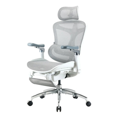 Scaun Ergonomic SIHOO Doro C300 - Self-Adaptive Lumbar Support – Waterfall Seat – 4D Brațe Reglabile – Recline Fluid pentru Productivitate , Cu Suport De Picioare , Alb