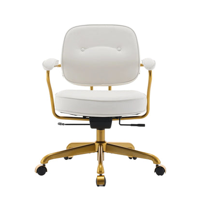 Scaun de Lux SIHOO L3 Mid Century – Faux Leather, Backrest Reglabil 3 Nivel, Seat Depth Adjustment, Recline 125° , Alb