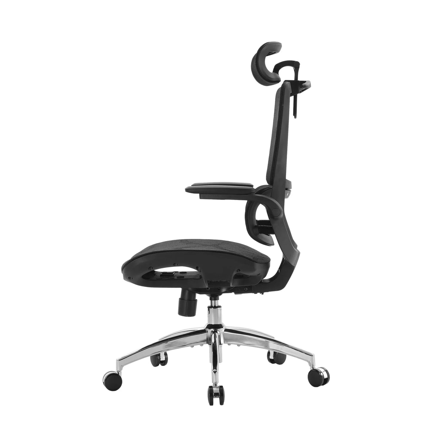 Scaun Ergonomic SIHOO M59AS – Dual Section Backrest, 3D Flip Up Armrests, Headrest Dublă Articulație, Mesh Premium , Negru