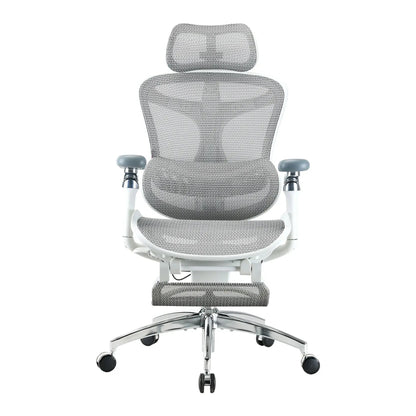 Scaun Ergonomic SIHOO Doro C300 - Self-Adaptive Lumbar Support – Waterfall Seat – 4D Brațe Reglabile – Recline Fluid pentru Productivitate , Cu Suport De Picioare , Alb